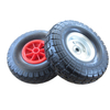 Durable wheelbarrow wheels with rubber tires