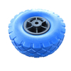 Industrial heavy solid blue PU wheels for wheelbarrow carts