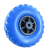 Industrial heavy solid blue PU wheels for wheelbarrow carts