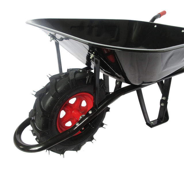 WB6400H Ghanaian metal wheelbarrow with galvanized pallets