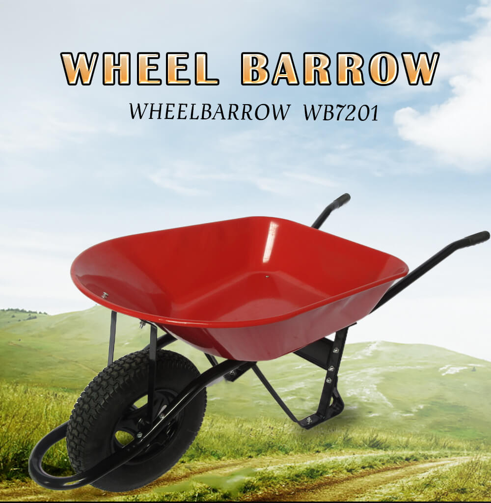 I-WB7201-2 i-wheelbarrow isetshenziswa endaweni yokusebenza emangelengele